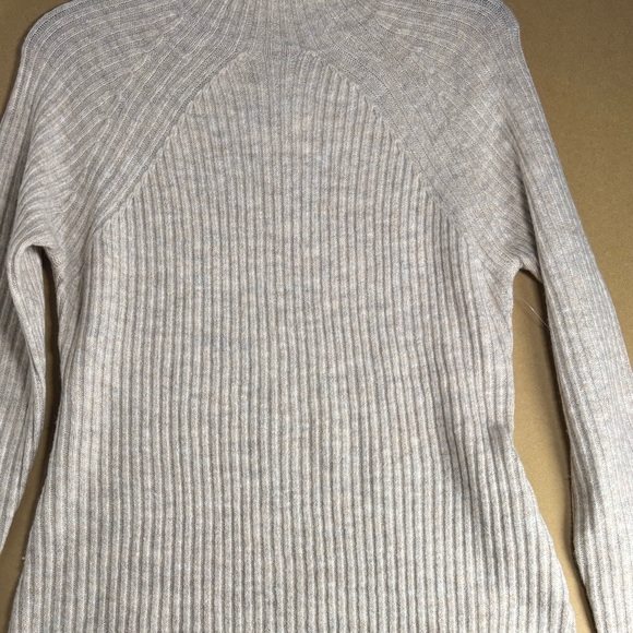 NWT Nelly Rose Ribbed Long Sleeve Sweater Dress - Cream Oatmeal sz M - Picture 3 of 11